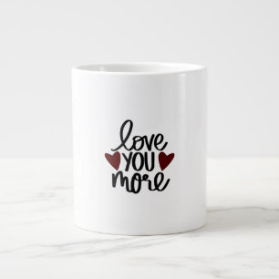Liebst Du mehr schlichtes Minimaldesign Jumbo-Tasse