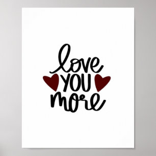 Liebst Du mehr schlichtes Minimaldesign Poster