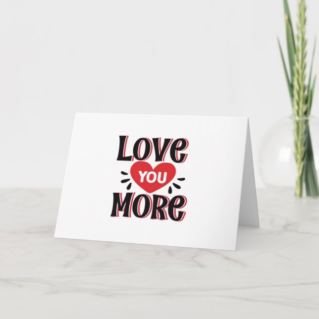 Liebst Du mehr Soft Modern Design  Karte (Vorderseite)