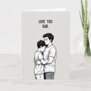 Liebst du Papa Minimal Art Karte