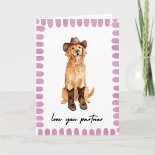 Liebst Du Partner Cowboy Hund Valentinstag Karte