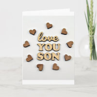 Liebst Du Sohn Holz-Andenkenkarte