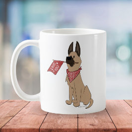Liebst Du Süßen Hund Cartoon Weiße Einfache Tasse