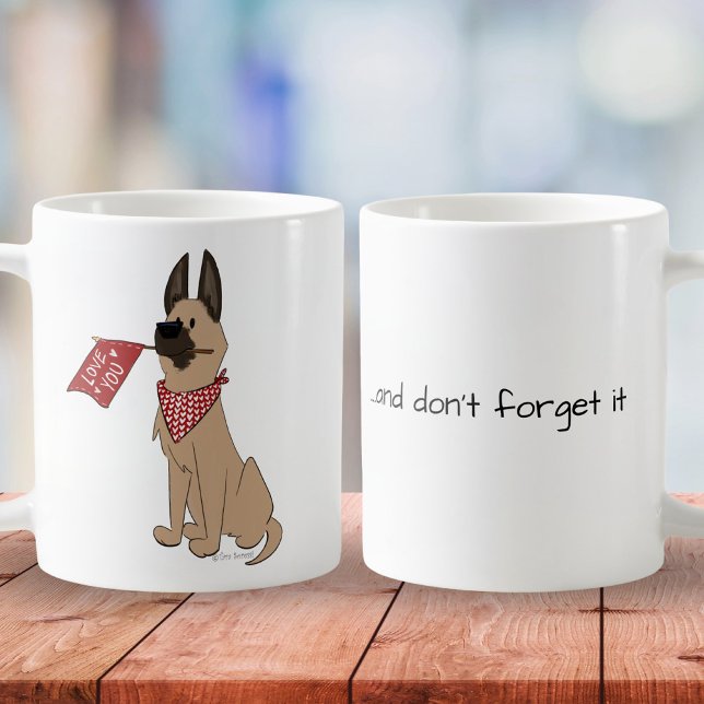 Liebst Du Süßen Hund Cartoon Weiße Einfache Tasse (Von Creator hochgeladen)