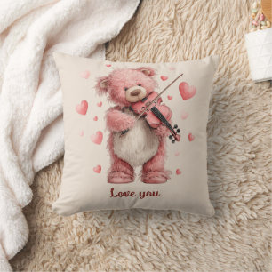 Liebst Du Teddy Mit Violine Kissen