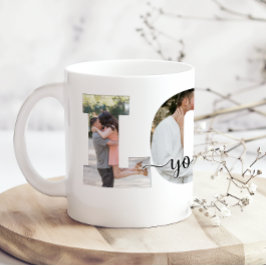 Liebst du und ich Foto und Name hinzufügen Kaffeetasse