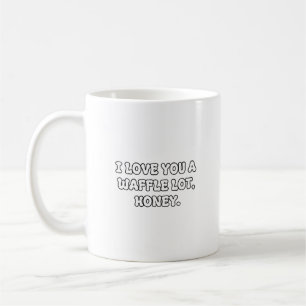 Liebst Du Waffel Viel Frühstück Punsch-Typografie Kaffeetasse