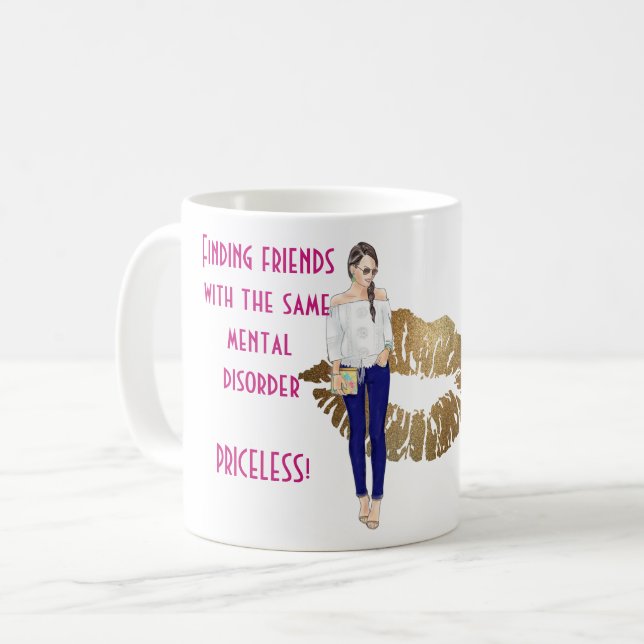 Liebste Freunde mit derselben Geisteskrankheit Ges Kaffeetasse (Vorderseite Links)