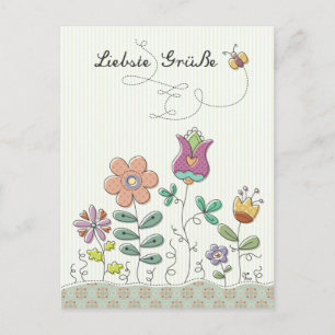 Liebste Grüße Postkarte