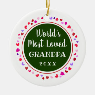 Liebste Opa oder jeder Name Weihnachtsgeschenk Keramik Ornament