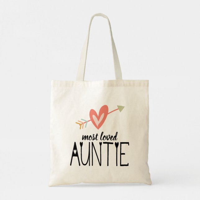 Liebste Tante-Tote-Tasche Tragetasche (Rückseite)