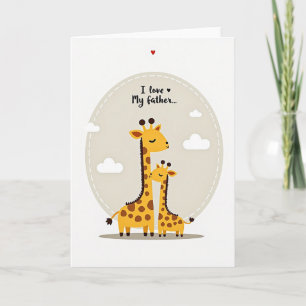 Liebste Vatertag-Giraffenkarte Karte