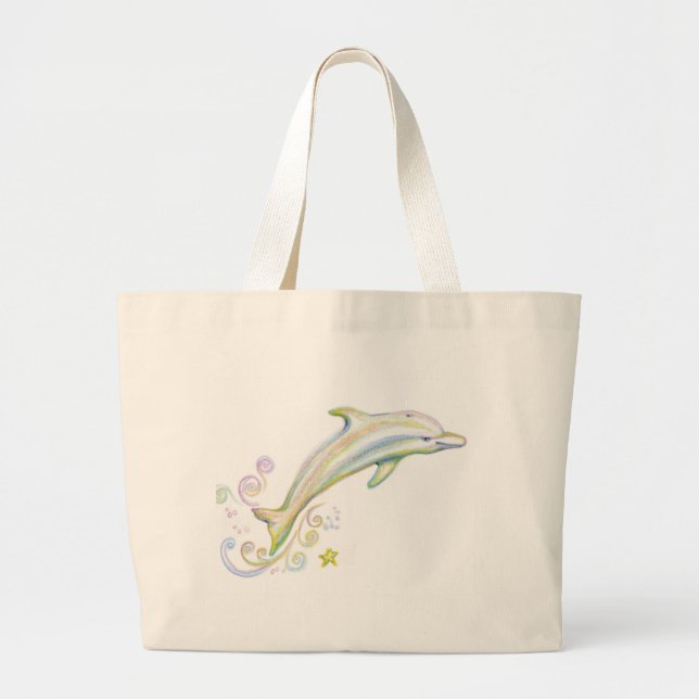 Liebster Delphin Jumbo Stoffbeutel (Vorne)