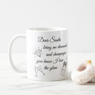 Liebster Weihnachtsmann Champagner & Diamanten Lin Kaffeetasse