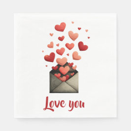 Liebstes-Valentins-Umschlag-Design Serviette