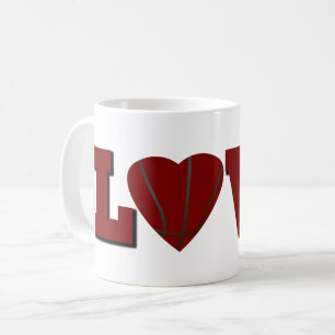 Liebt Basketball Valentinstag Kaffeetasse