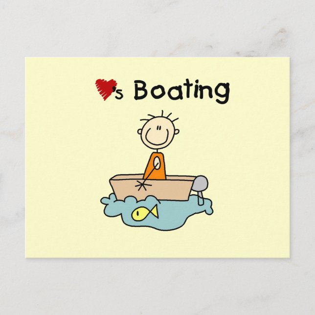 Liebt Bootfahren Postkarte (Vorderseite)