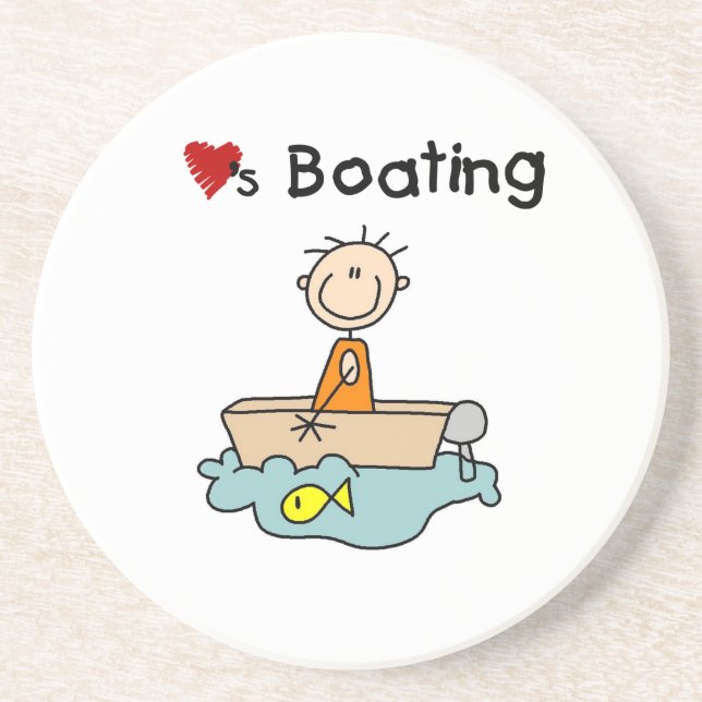Liebt Bootfahren Untersetzer (Vorne)