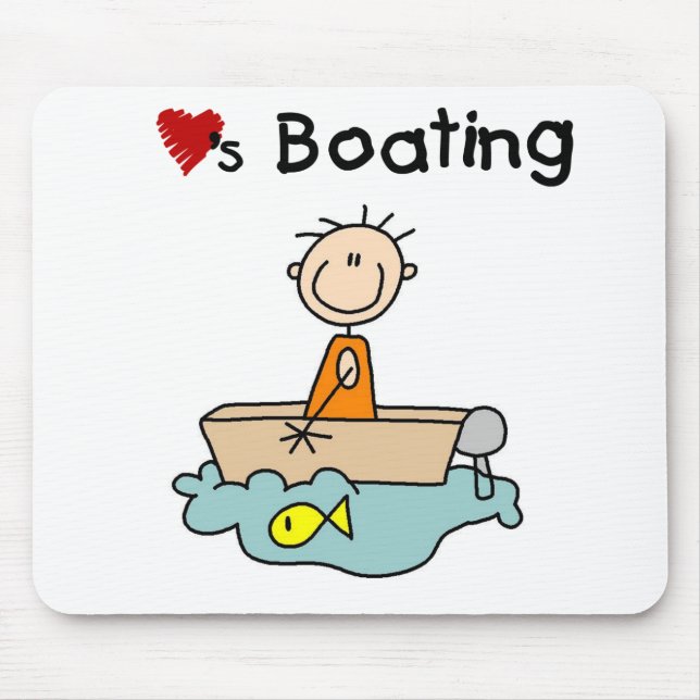 Liebt Bootsfahren Mauspad (Vorne)