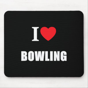 Liebt Bowling Bowler Krone Flach Cricket Ten Pin Mousepad