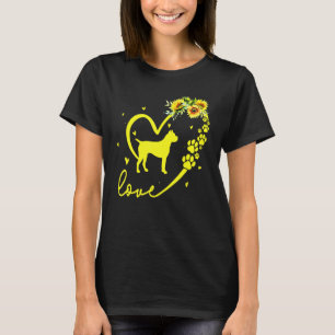 Liebt Boxerhund Sonnenblume Er T-Shirt