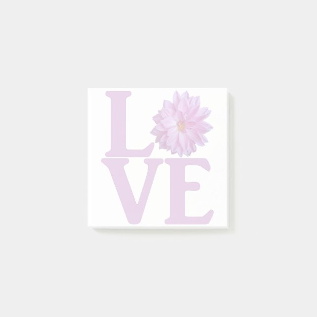 Liebt Dahlia Lavendel Klassiker Post-it Klebezettel (Vorderseite)