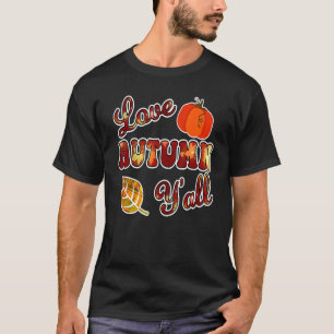 Liebt den Herbst, Retro-Rustikal, Erntedankfest T-Shirt