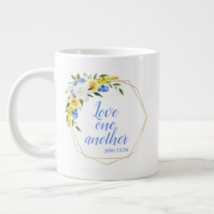 Liebt einander Blumen Jumbo-Tasse