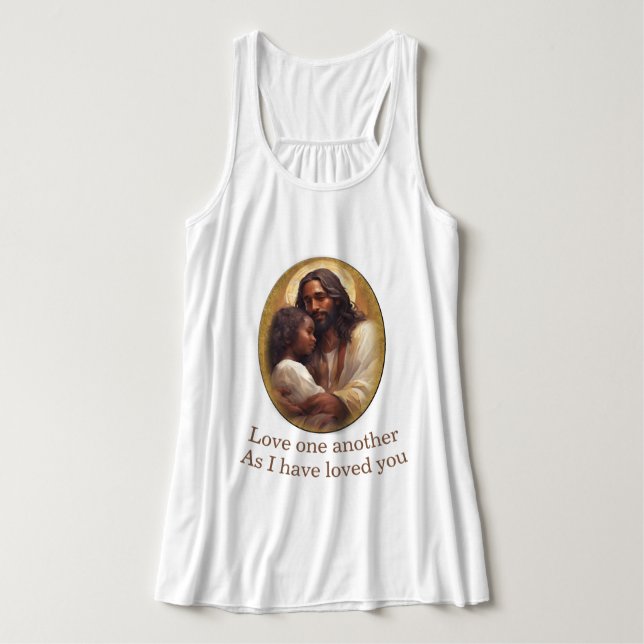 Liebt einander christlich tank top (Design Vorderseite)