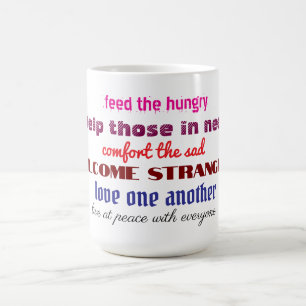 Liebt einander Kaffeetasse