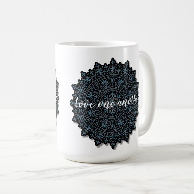 Liebt einander  kaffeetasse (VorderseiteRechts)