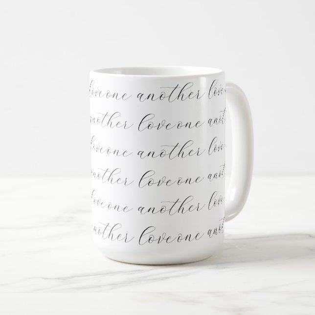 Liebt einander  kaffeetasse (VorderseiteRechts)