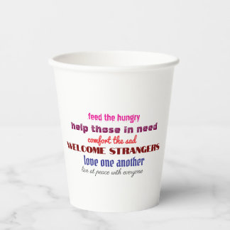 Liebt einander Kaffeetasse Pappbecher