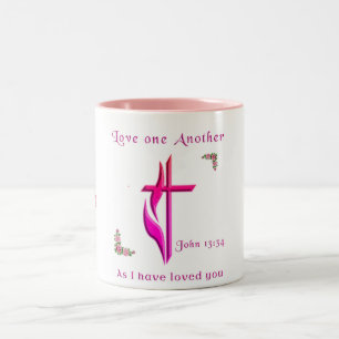Liebt euch gegenseitig zweifarbige tasse