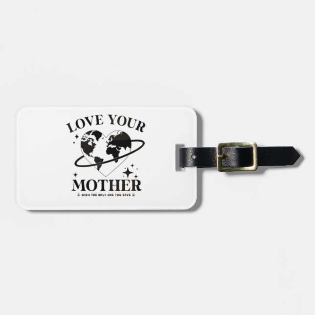 🌍💚 Liebt eure Mutter 🌿 Gepäckanhänger (Vorderseite horizontal)