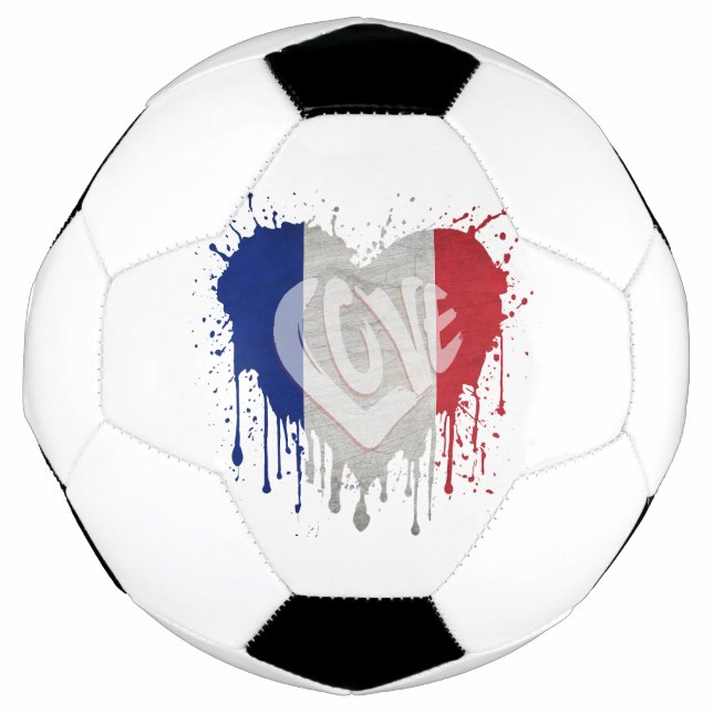 Liebt Frankreich Flagge Fußball (Vorderseite)