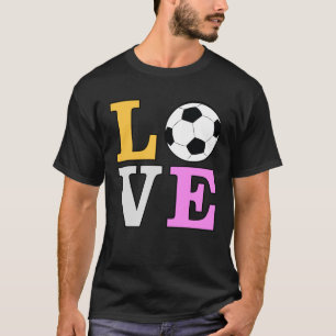 Liebt Fußball - Farbige Version 2 T-Shirt