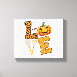 Liebt Halloween-Friseur Leinwanddruck