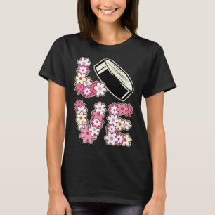 Liebt Hockey Groovy Hippie 60er 70er Jahre Teenage T-Shirt