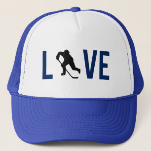 Liebt Hockey Hut (blau) Truckerkappe