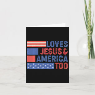 Liebt Jesus Amerika Auch Freiheit Patriotisch 4. J Karte