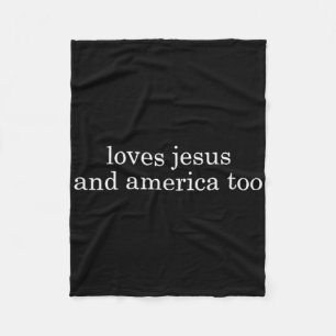 Liebt Jesus und Amerika auch Christlicher Patriot Fleecedecke