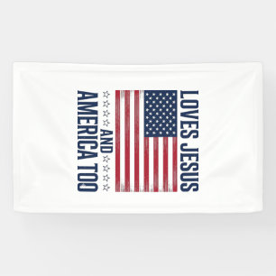 Liebt Jesus und Amerika auch zu patriotisch christ Banner