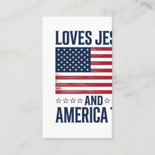 Liebt Jesus und Amerika auch zu patriotisch christ Visitenkarte