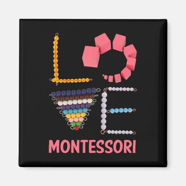 Liebt Montessori Bildung Mathematiklehrer  Magnet (Vorne)