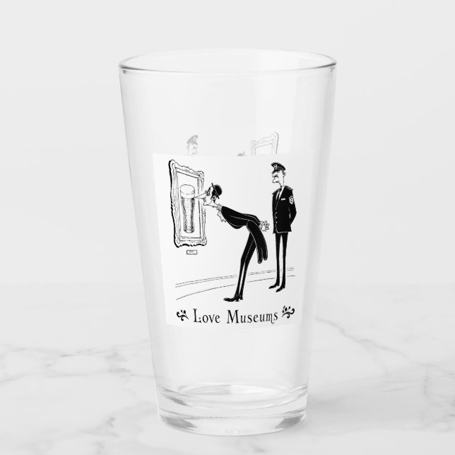 Liebt Museen Pint-Glas Glas (Vorderseite)