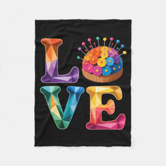 Liebt Nähen Quilten N Kissen Regenbogen Handwerker Fleecedecke