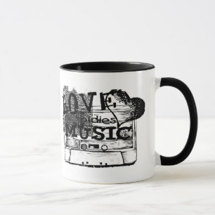 Liebt Oldies-Musik 4 Vintage Tasse