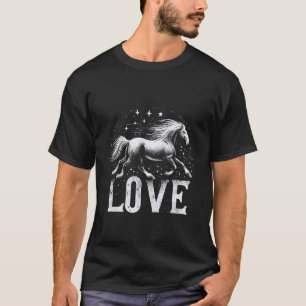 Liebt Pferd Reiten Reiter Rennen Liebhaber T-Shirt