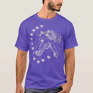 Liebt Pferde Reitsport-Geschenk Mädchen Pferd T-Shirt